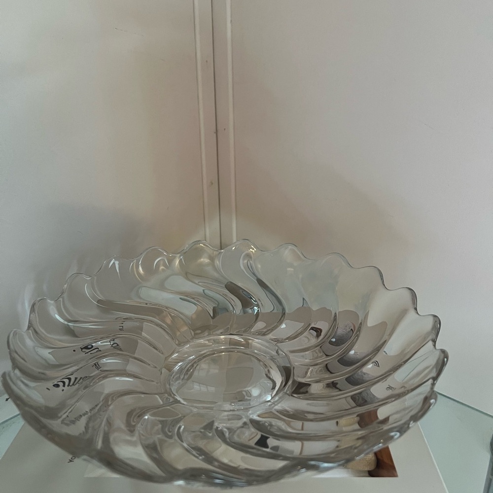 Vintage Clear Glass Decorative Bowl